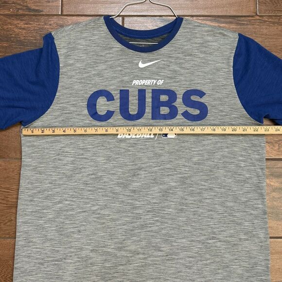 Men's Nike Chicago Cubs Dri-Fit Shirt MLB Baseball Gray EUC Sz XL - Picture 2 of 5